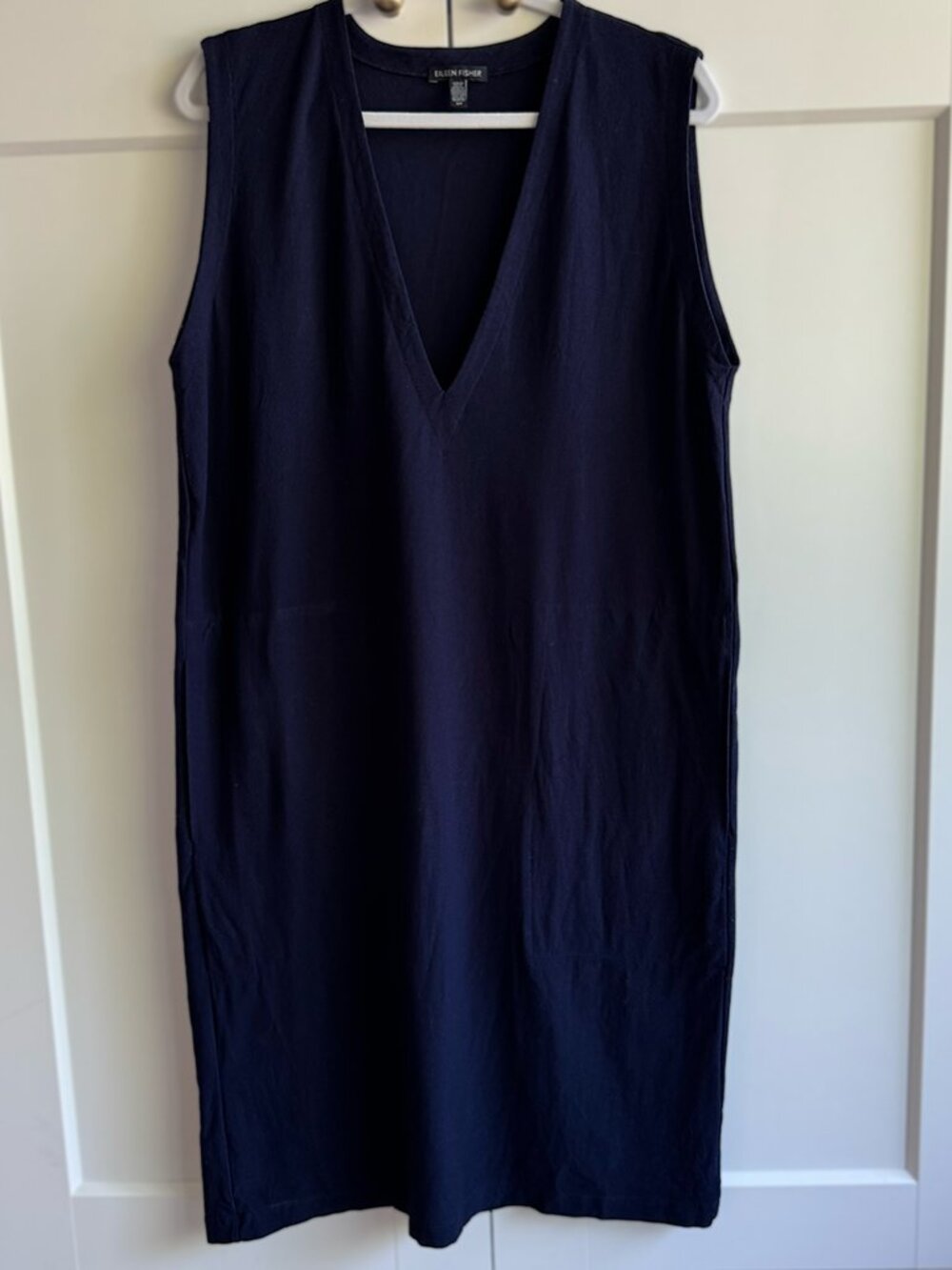 Eileen Fisher Washable Crepé Shift Dress S
